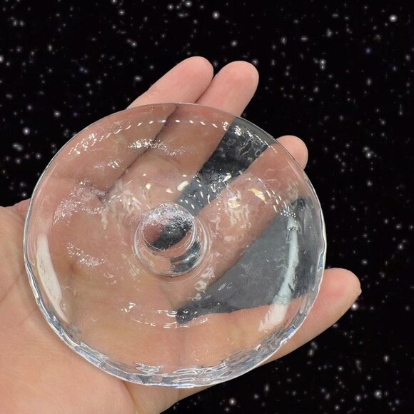 Clear Dome Glass Dimpled Round Candle Holders Made In Finland Glass Votive - Picture 5 of 15